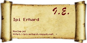 Ipi Erhard névjegykártya
